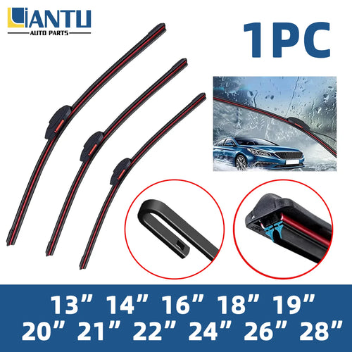 1PC Universal Windshield Wiper J/U Hook 13"14"16"18"19"20"21"22"24"26"28"Automotive Windshield Wiper Blade Car Accessories