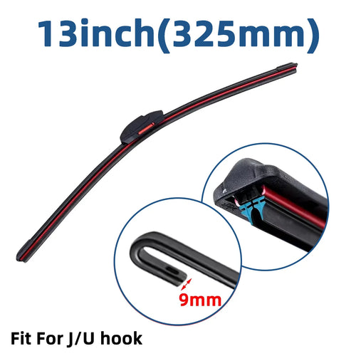 1PC Universal Windshield Wiper J/U Hook 13"14"16"18"19"20"21"22"24"26"28"Automotive Windshield Wiper Blade Car Accessories